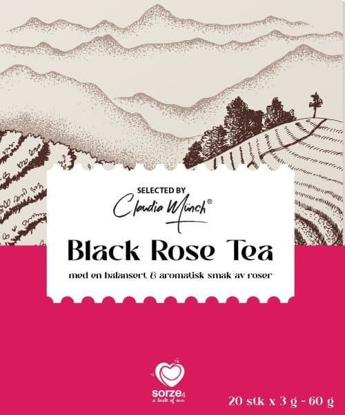 Sort te med rose